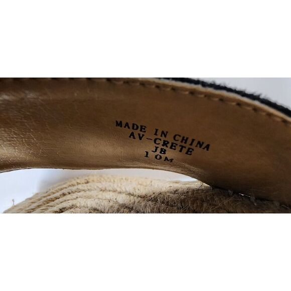 Adrienne Vittadini Women's Black AV-Crete Espadrille Wedge Sandal Size 10M - Picture 6 of 7